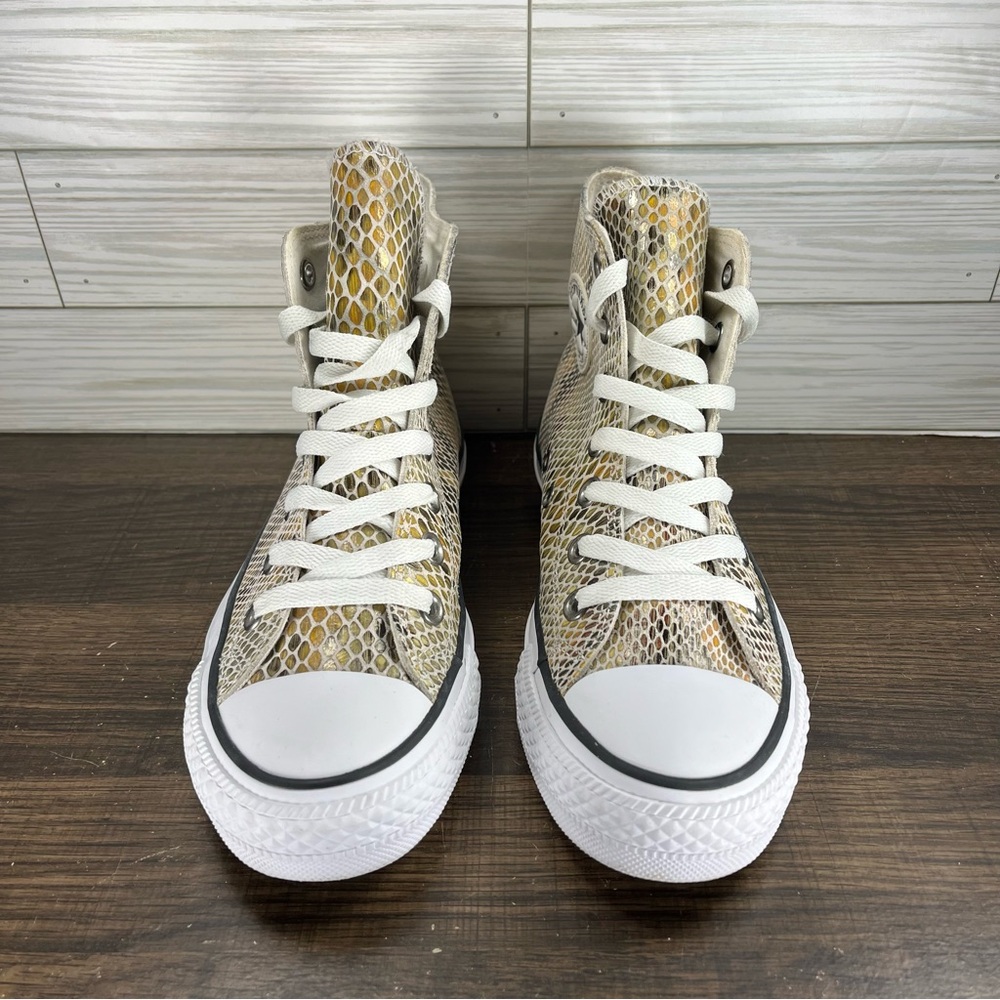 Converse Chuck Taylor All Star High SnakeSkin Women’s Yellow Shoes - Women’s 6 - Picture 5 of 9